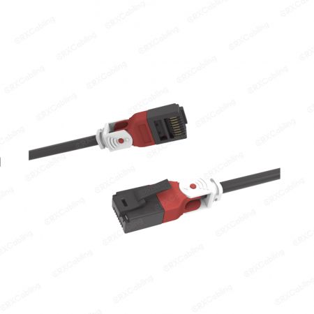 کابل پچ RJ45 Cat6 Slim 28AWG با طراحی چرخش 180 درجه چپ و راست برای کابل‌کشی با چگالی بالا